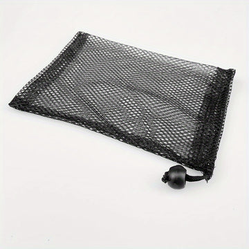 Bolsa de Almacenamiento con Cordón para Juguetes de Playa, Organizador de Baño, Bolsa de Malla Utilitaria Negra para Gafas de Buceo y Más – Tu Ayudante del Hogar