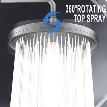 Cabezal de ducha multifuncional de alta presión con 6 modos, rociado superior, fácil instalación, ángulo ajustable, accesorio premium para baño