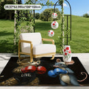 Este tapete de tesoro impreso en 2D plano presenta un diseño de gato y ratón, perfecto para uso al aire libre. Puede servir como tapete de entrada, tapete de acampada, tapete de patio, tapete de piscina o tapete de garaje. Es adecuado para balcones, pati