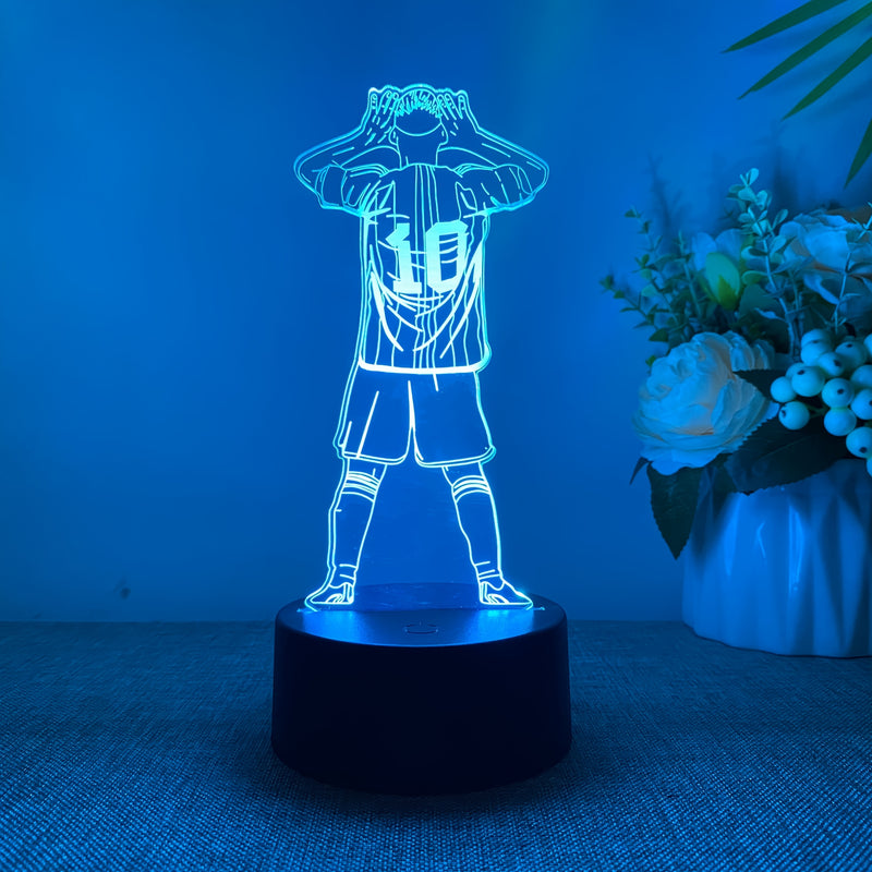 1pc Luz Nocturna 3D Creativa Serie Fútbol con Control Táctil USB, Brillo Ajustable y Colorido - Regalo para Aficionados del Fútbol