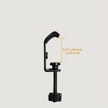 Extensión de soporte de micrófono de cuello de cisne de hierro, 37,08 cm, abrazadera de brazo flexible, negro