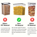 THELiFE 5/20pcs Contenedores Herméticos para Almacenamiento de Alimentos con Tapas, Organización y Almacenamiento en la Despensa de Cocina, Frascos de Plástico Libres de BPA para Cereales, Harina, Azúcar, Alimentos Secos, Incluye Etiquetas & Rotulador