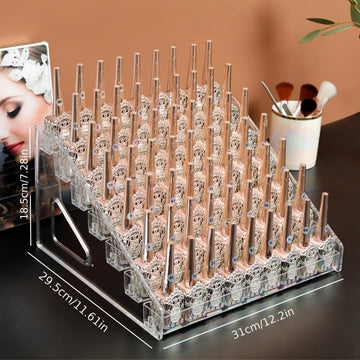 1pc Soporte De Exhibición De Esmalte De Uñas Para Herramientas De Manicura, Caja De Almacenamiento De Pegamento Para Esmalte De Uñas, Organizador De Escritorio De Cosméticos De Sombra De Ojos De Tienda De Uñas