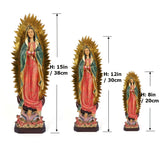 [Estatua de Nuestra Señora de Guadalupe] Estatua Católica Tradicional de María de Resina de 8In/12In/15In, 1ud Figura de Nuestra Señora de Guadalupe - Decoración de Mesa para el Hogar en Pascua y Regalo del Día de la Madre