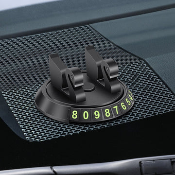 Soporte Giratorio para Teléfono en el Salpicadero del Coche, Soporte Ajustable Universal de 360° con Almohadilla de Silicona Antideslizante y Seguridad con Clip