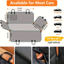 Fundas para Asientos de Perro Impermeables 600D - Hamaca Antideslizante y Resistente a Arañazos con Poliéster Suave, Ajuste Universal para Autos, Camionetas y SUVs, Protección para el Asiento Trasero