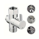 1 Conjunto de Ducha de Lujo ABS de Alto Flujo Dos-en-Uno con Sprays Portátiles y Fijos, Derivador de Agua de 3 Vías, Manguera Extendida - Sin Necesidad de Electricidad, Material de Plástico Duradero para una Experiencia de Baño Mejorada