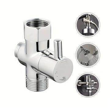 1 Conjunto de Ducha de Lujo ABS de Alto Flujo Dos-en-Uno con Sprays Portátiles y Fijos, Derivador de Agua de 3 Vías, Manguera Extendida - Sin Necesidad de Electricidad, Material de Plástico Duradero para una Experiencia de Baño Mejorada