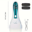 Exfoliador y Eliminador de Piel Muerta Eléctrico para Pies - Funciona con USB, Pantalla LCD, Sin Cables - Herramienta Hipoalergénica para Pedicura en Casa o Salón, Ideal para Pies Ásperos, Talones Agrietados e Uñas Encarnadas - Dispositivo Ergonómico par