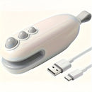 Mini sellador de snacks USB recargable - Sellador de bolsas de plástico manual con diseño de oso lindo, ideal para frutas, snacks y bolsillos, solución portátil de almacenamiento de alimentos, solución de almacenamiento de alimentos | Diseño de oso lindo