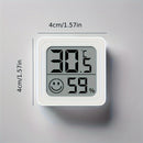 1pc Higrómetro y Termómetro Digital Compacto - Uso Interior/Exterior para Habitaciones de Niños, Coches y Más - Funciona con Pilas y Pantalla Grande para Temperatura, Humedad y Íconos de Sonrisa