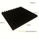 48 paquetes de tableros autoadhesivos absorbentes de sonido (24 negros + 24 azules), adecuados para salas de grabación, habitaciones de instrumentos, KTVs, etc., absorben rápidamente mezclas y ruidos, densidad: 25 kg/m³