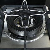 2 piezas de soporte de estufa de acero inoxidable - Dispersor de calor y soporte de olla para estufas de gas, estufas de camping y cocina, diseño de hierro duradero con grifos seguros, protector de estufa, acabado metálico elegante, construcción sólida