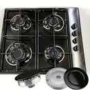Un juego de 4 tapas para estufa de gas, adecuadas para estufas Sabaf - cubiertas de repuesto duraderas sin baterías, opciones de tamaño múltiples incluyendo 55mm, 75mm y 100mm