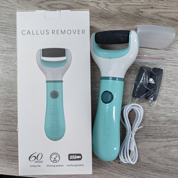 Amoladora eléctrica recargable USB, dispositivo de eliminación y protección para pies en color beige claro, máquina de belleza para el hogar