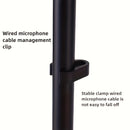 Soporte de Micrófono Ajustable para Suelo con Pinza, Base Triangular Resistente – Ideal para Transmisiones en Vivo y Karaoke: Canto en Casa, Fiestas Privadas, Discursos y Actuaciones al Aire Libre/Interior – Soporte Duradero Multiusos
