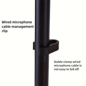 Soporte de Micrófono Ajustable para Suelo con Pinza, Base Triangular Resistente – Ideal para Transmisiones en Vivo y Karaoke: Canto en Casa, Fiestas Privadas, Discursos y Actuaciones al Aire Libre/Interior – Soporte Duradero Multiusos