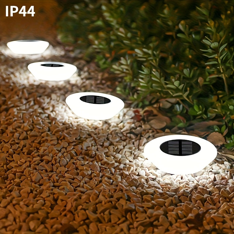 4 Luces Solares para Jardín, Decoración de Paisaje en Villa, Iluminación para Senderos Exteriores