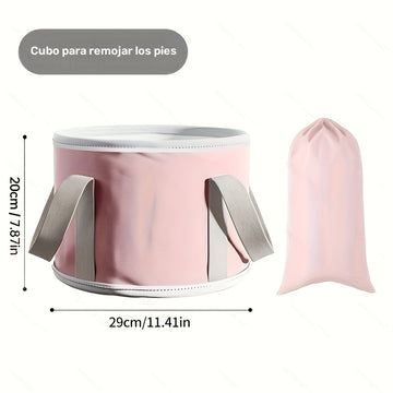 Balde portátil para remojar pies, con aislamiento térmico y plegable, ideal para dormitorios y uso en el hogar