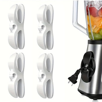 Organizador de Cables de 4/6 piezas, Clip de Fijación de Pegatina de Pared para Cables de Energía, Organizador de Almacenamiento de Cables para Cocina, Enrollador de Cables y Aparatos Domésticos