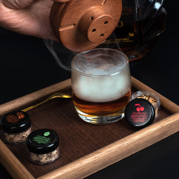 1 Juego de Kit Ahumador Roostertail - 5 Sabores para Whisky, Vino y Carne con Chips de Madera, Regalo Perfecto para Amantes del Whisky