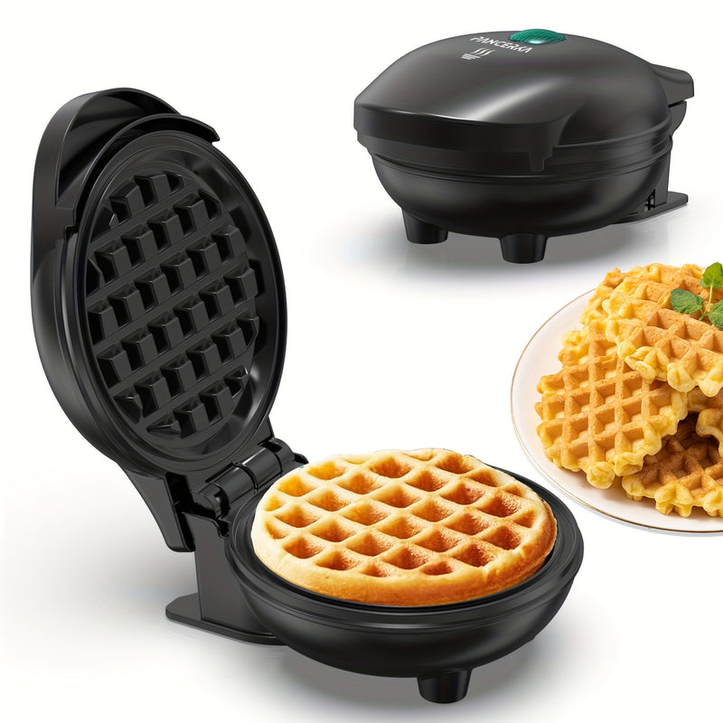 PANCERKA Mini Fabricante de Waffles, Molde de Waffles de 3,98" (10,16"), Sartén de Waffles Antiadherente con Calentamiento Rápido, Superficie Antiadherente PTFE - Ideal para Familias, Simplemente Agrega Mezcla