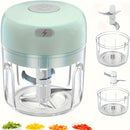 250ml Mini Picadora de Ajo y Carne Recargable, Duradera y Resistente, Ideal para Triturar Ajo, Pimientos, Cebollas, Carne Picada, Nueces ¡y mucho más!