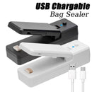 Mini sellador de bolsas de 1 pieza, sellador al vacío de calor de mano con carga USB, abridor y sellador de bolsas 2 en 1, adecuado para usar en bolsas de plástico, bolsas de refrigerios, empaques sellados y mantenimiento fresco, 4.3 "x1.3"