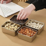 Juego de 9 Recipientes Apilables para Alimentos de Acero Inoxidable con Tapas - Libre de BPA, Organizador Multiusos para Cocina, Apto para Lavavajillas y Contacto con Alimentos, Sin Necesidad de Electricidad