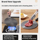 1pc Placa Difusora de Calor y Bandeja Descongeladora de Aluminio 24cm/28cm con Asas y Pinzas Antiescaldaduras - Descongelación Rápida, Protector para Estufa de Cocina, Conducción Térmica Rápida, Liberación de Presión Duradera, Fácil Limpieza, Compatible