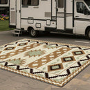 Estampado plano 2D con patrón tradicional exquisito, alfombra decorativa de estilo clásico 1 pieza, picnic, RV, balcón, patio, cubierta, camping, decoración de vacaciones para interiores y exteriores, disponible en múltiples escenarios, tamaños opcionale