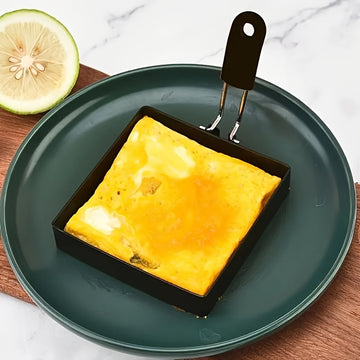 Juego de 4 moldes para tortilla de acero inoxidable, moldes cuadrados para omletes, antiadherentes, aptos para panqueques y sándwiches, máquina para hacer sándwiches de desayuno, utensilios de cocina con carga inalámbrica, herramientas para restaurante