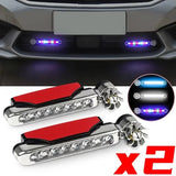2 paquetes de luces auxiliares LED para coche, luces de motocicleta, luces de ventilador rotativo creativo, sin batería.