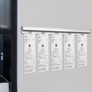Sujetador de recibos de pared de aleación de aluminio - Organizador multiranura para cocina de restaurante, porta tickets de metal duradero con diseño ahorrador de espacio, fácil instalación para servicio de alimentos y uso comercial, acabado metálico el