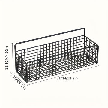 Organizador de Rejilla Grande en Acero al Carbono Fácil de Instalar - Ideal para Cocina y Baño, Sin Necesidad de Taladrar