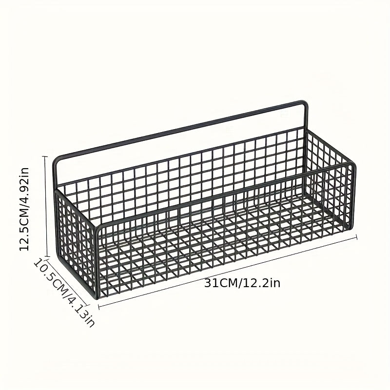 Organizador de Rejilla Grande en Acero al Carbono Fácil de Instalar - Ideal para Cocina y Baño, Sin Necesidad de Taladrar