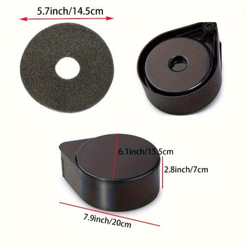 1Pc, Herramientas de barman de 3 niveles, Contenedores de vidrio de sal y azúcar de plástico de 3 capas, Con soportes para especias, Diseñados para margaritas y bebidas mezcladas, Equipo de barman.