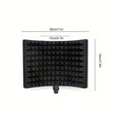 Pantalla de Absorción de Sonido de Espuma de Alta Densidad para Grabación Vocal, Micrófono de Reducción de Ruido con Paneles Acústicos Negros, Compatible con Todos los Micrófonos de Condensador, Equipo de Estudio para Voces Más Claras, Micrófono para Can
