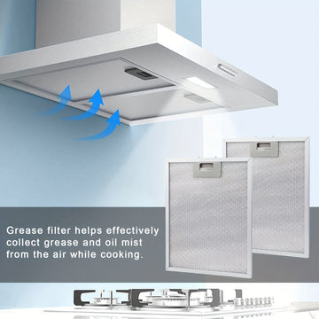 1 Juego/2 Piezas/4 Piezas Malla de Filtro para Campana Extractora de Aleación de Aluminio - Pantallas Filtrantes de Aceite y Grasa para Purificación Eficiente del Aire en Cocinas, Accesorios de Ventilación Bajo Gabinete Fácil Instalación, Filtros de Aire