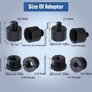 8 piezas de adaptadores de rosca para micrófono, juego de adaptadores de rosca para micrófono, 5/8 hembra a 3/8 macho y 3/8 hembra a 5/8 macho, 5/8 hembra a 1/4 macho y 1/4 hembra a 5/8 macho Adaptador de rosca de tornillo para micrófono Eid Al-Adha Muba