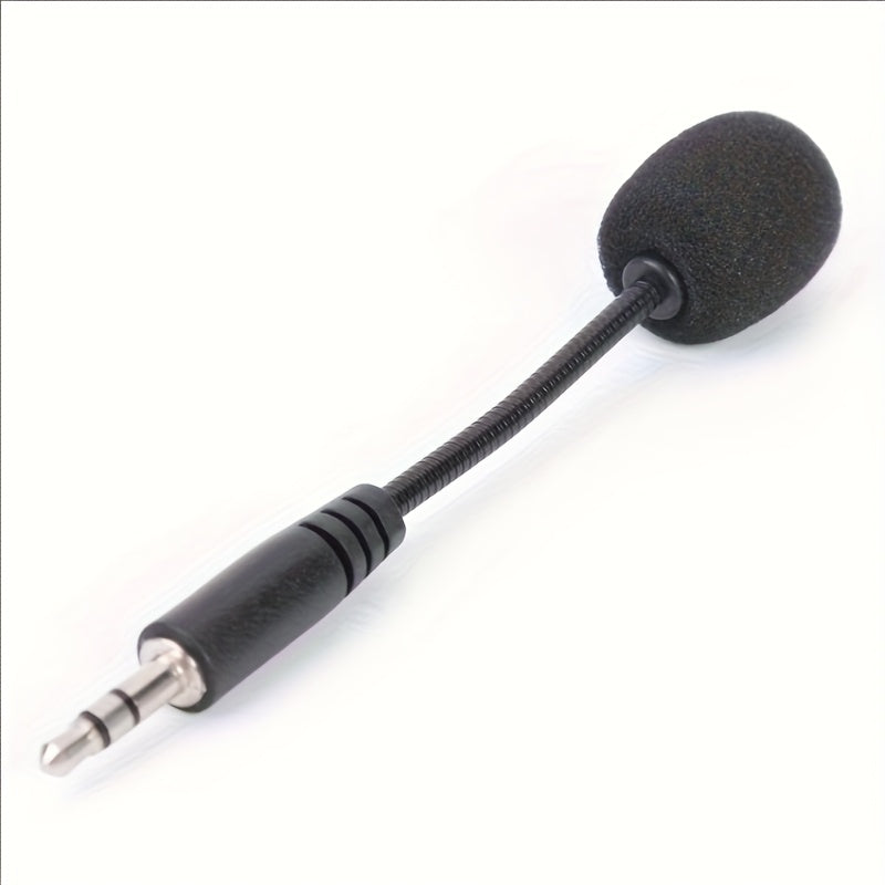 Mini 3.5mm Jack Microfono Flexible de Capacitancia para Teléfono Móvil, PC, Portátil, Laptop, Notebook - Negro, 1.8 pulgadas x 1.8 pulgadas, Alta Sensibilidad, No Requiere Batería, Microfono Portátil para Teléfono, PC, Laptop, Notebook, Diseño Compacto,