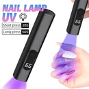 1pc MACROCOSM Linterna Recargable de 395nm - Luz para Curar Uñas, Detección de Manchas de Orina y Polvo Fluorescente, Pantalla Digital, Carga USB, Diseño Compacto para Hoteles e Inspecciones, Batería Duradera