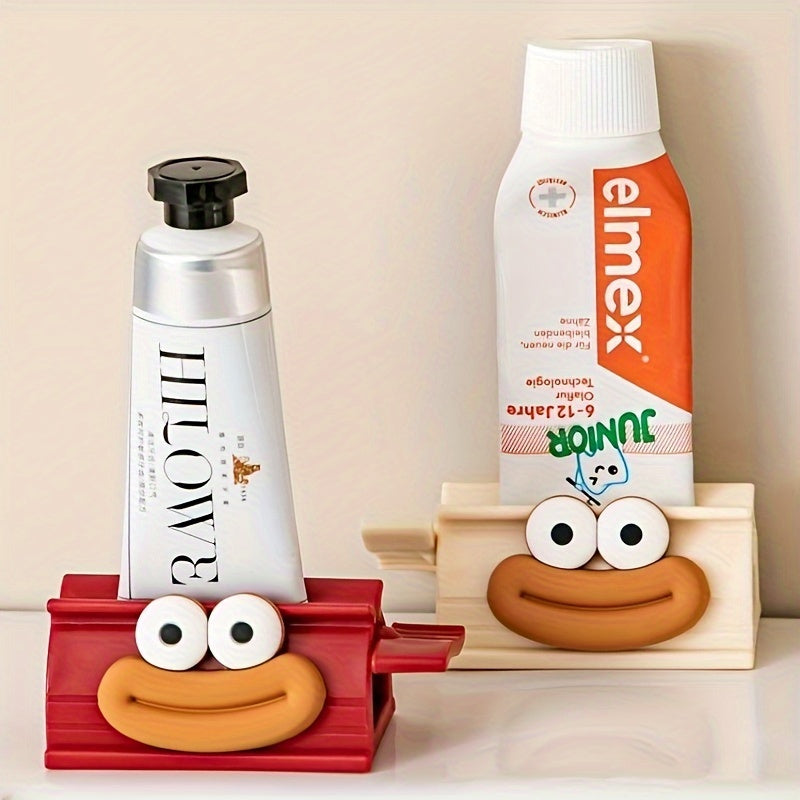 Dispensador de Pasta de Dientes [Elección Popular] - Diseño de Boca Grande y Lindo, Accesorio de Baño Manual para un Uso Fácil de la Pasta de Dientes