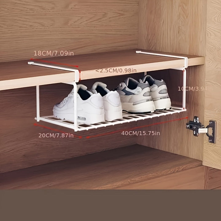 Organizador de Zapatos de Metal que Ahorra Espacio - Diseño Duradero y Plegable para Armarios, Dormitorios y Residencias Universitarias