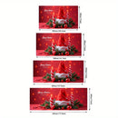 Banner de puerta 2D, 1 unidad, decoración navideña con gorros de Navidad, velas, poliéster, para regalos, fiesta hawaiana, boda, decoración escolar, fondo para habitaciones y jardín exterior
