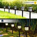 4 unidades de luces de jardín de estilo ventana con energía solar LED - Luces de casa solares - Luces de césped - Luces decorativas - Material de polipropileno - Batería de níquel - Energía solar - Voltaje de funcionamiento ≤36V