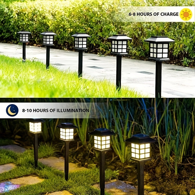 4 unidades de luces de jardín de estilo ventana con energía solar LED - Luces de casa solares - Luces de césped - Luces decorativas - Material de polipropileno - Batería de níquel - Energía solar - Voltaje de funcionamiento ≤36V