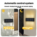 6 luces solares con 16 LED, luces solares para exteriores, decoración de jardín, calle y paisaje, luces solares para pared de balcón, fáciles de instalar en exteriores, ideales para jardines, entradas de autos, garajes, etc