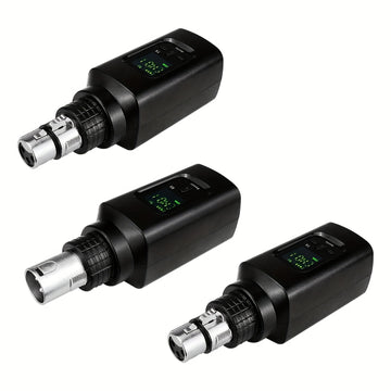 Sistema de Micrófono Inalámbrico 2.4 GHz con Enrutador y Receptor XLR para Micrófonos Dinámicos, Mezcladora y Sistemas de Sonorización, Conexión de 2 Emisores para Transmisión Sincronizada