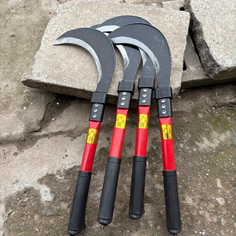 Guadaña de Acero Curvado Reforzada para Corte de Hierba, Tala de Bambú y Recolección de Jade Artificial - Herramienta Esencial para Jardinería y Poda